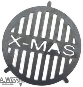 Grilleinsatz Ø 20cm für Feuerplatte X-Mas Weihnachten Grillrost Plancha #228